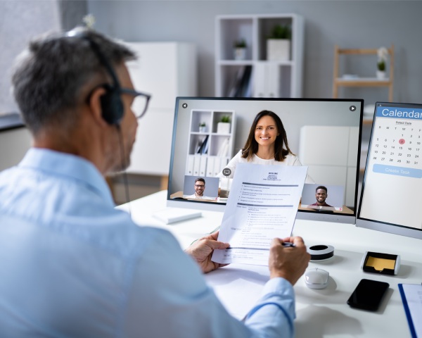 Virtual Job Interview Webcast Using Online Video Conference